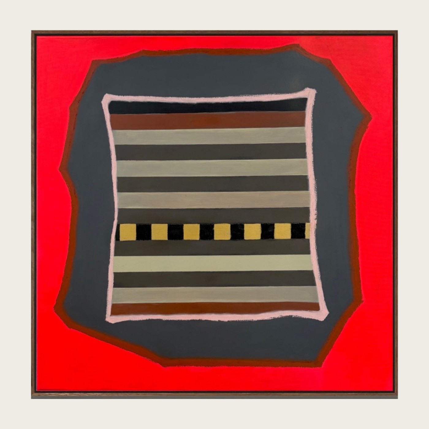 Ordo No. 2, Mixed media on canvas. Acrylic, spray paint, black sand and oil stick. from the Ordo collection, 2026