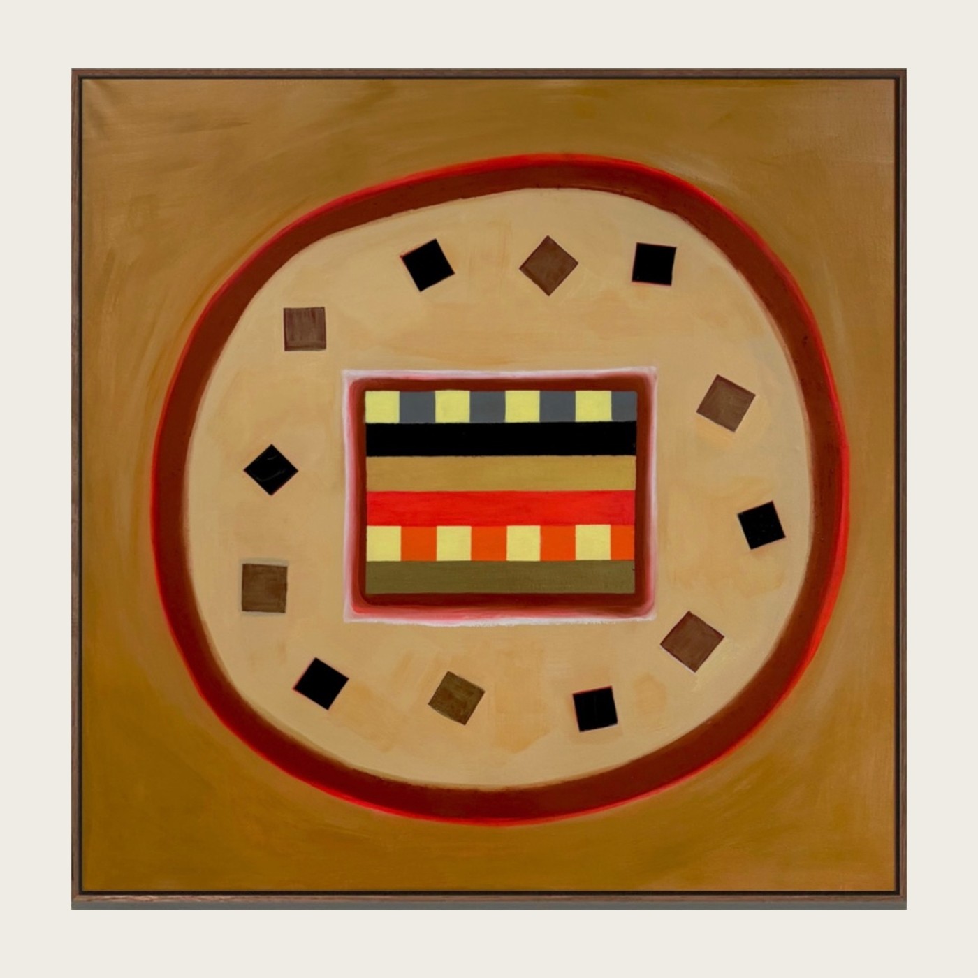 Ordo No. 5, Mixed media on canvas. Acrylic, spray paint, black sand and oil stick. from the Ordo collection, 2026